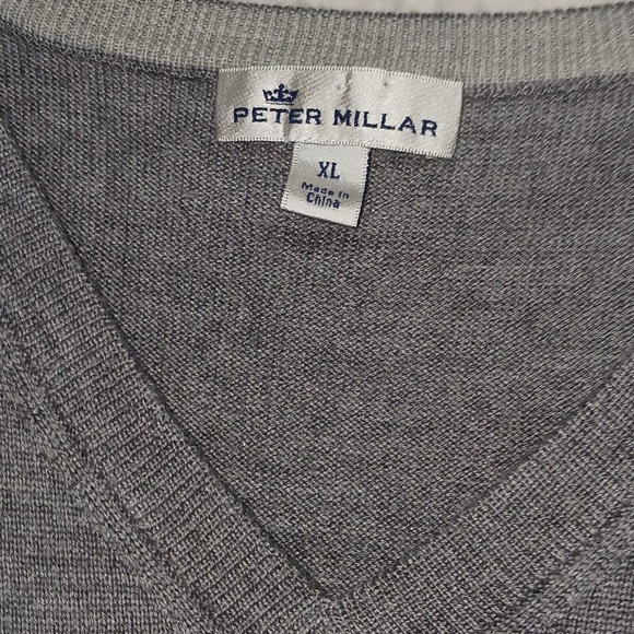Peter Millar Sweater Vest Men's XL Sleeveless Silk Wool Blend Gray - Picture 8 of 12
